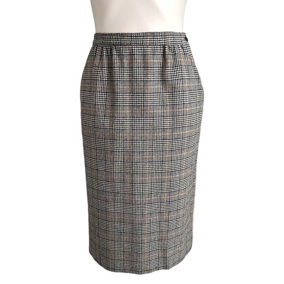 Vtg Pendleton Skirt 80s Wool Pure Virgin Authentic Carnegie District Plaid W 27" - Picture 6 of 16